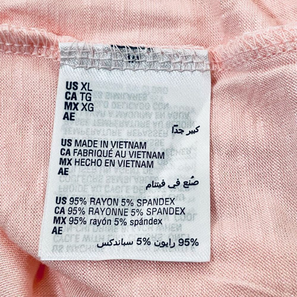 NWT Style & Co Sz L & XL Style & Co Pink Sleekly Drapey V-Neck T-Shirt Top - Picture 6 of 10